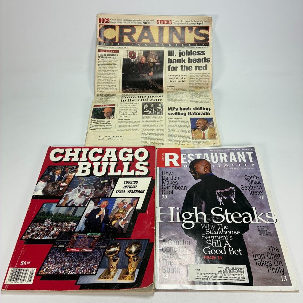 Vintage Michael Jordan Chicago Bulls Publications Magazines Business Newspaper